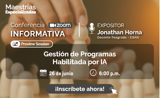 Maestría en
Project Management - 26 de junio - 6pm